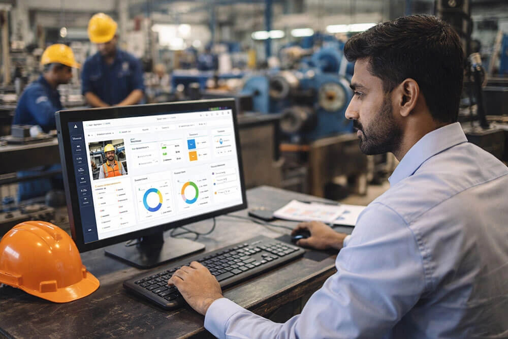 HR software demonstration for a manufacturing company