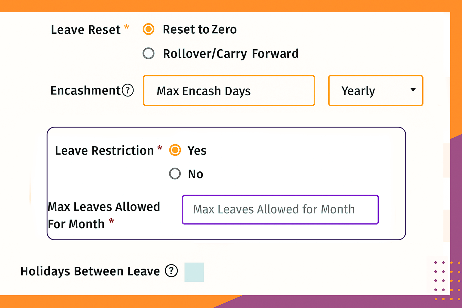 Leave Restriction